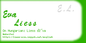 eva liess business card